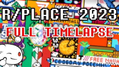Full timelapse of rplace 2023. . Rplace 2023 timelapse